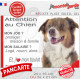 Plaque Attention au Chien humour Berger Australien tricolore rouge – mon job ? protéger maison & famille – j’aime mon job logé