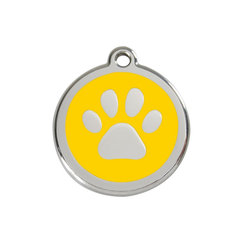 Médailles Identité Jaune Coup de Patte Chien et Chat (gravée avec anneau) Médailles Identité Jaune Coup de Patte Chien et Chat (gravée avec anneau)