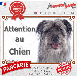Labrit gris, plaque portail extérieure "Attention au Chien" portail 3 tailles LUX D