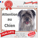 Labrit gris, plaque portail extérieure "Attention au Chien" portail 3 tailles LUX D