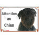 Bouvier des Flandres, plaque portail extérieure "Attention au Chien" photo résiste intempéries