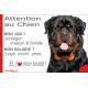 Rottweiler XL, plaque Attention au Chien humour – mon job ? protéger maison & famille – j’aime mon job logé nourri aimé… Rott