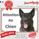 Berger Hollandais poils courts, plaque portail "Attention au Chien" 3 tailles LUX D