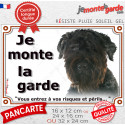 Bouvier des Flandres, plaque extérieure "Je Monte la Garde, risques périls" 3 tailles LUX D