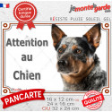 Bouvier Australien, plaque portail "Attention au Chien" 3 tailles LUX E