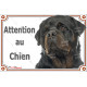 Rottweiler, plaque portail "Attention au Chien" photo Rott résiste intempéries