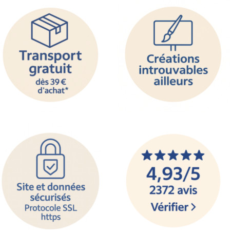 transport gratuit, produits créatifs, site sécurisé, avis vérifiés, jemontelagarde.com