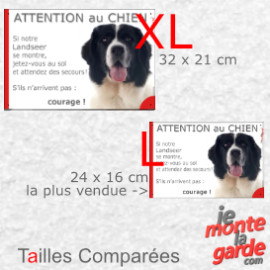 Pancarte humour Landseer "Attention au Chien, Jetez-vous au sol" 4 Tailles