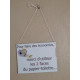 Plaque 16 cm OBI, Merci d'utiliser les 2 faces du papier-toilette...