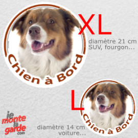 Berger Australien, disque voiture "Chien à Bord" 2 Tailles