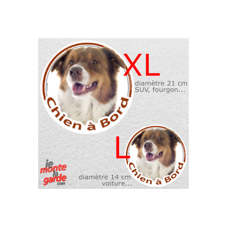 Berger Australien, disque voiture "Chien à Bord" 2 Tailles