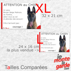 Pancarte Humour Malinois “Jetez-Vous Au Sol” 4 Tailles