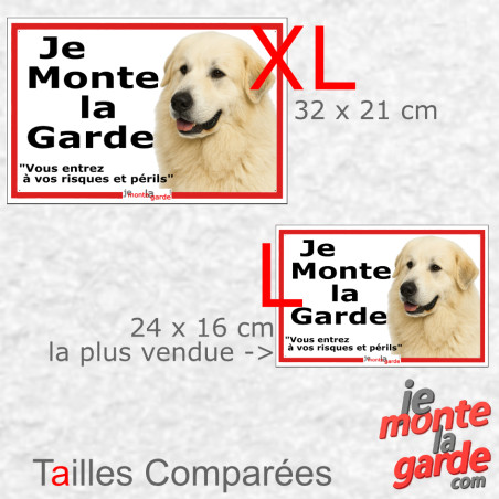 Pancarte portail Montagne des Pyrénées “Je monte la garde” – moins cher, même qualité | 4 Tailles