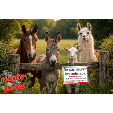 Panneau "Ne pas Nourrir les Animaux, vous feriez du mal" résiste dehors 3 Tailles