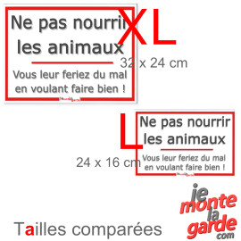 Panneau "Ne pas Nourrir les Animaux, vous feriez du mal" résiste dehors 3 Tailles
