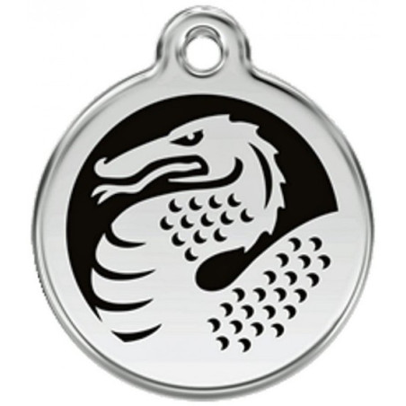 Médailles Identité Dragon Noir pour Chiens et Chats