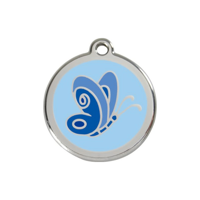 Médailles Identité Papillon Bleu Layette pour Chiens et Chats Médailles Identité Papillon Bleu Layette pour Chiens et Chats
