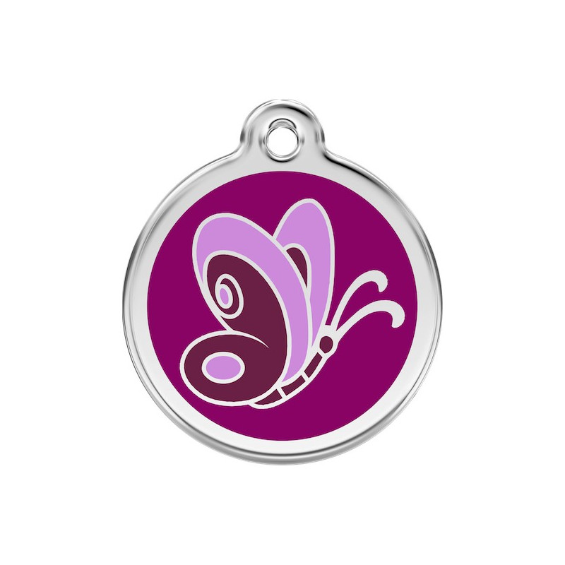 Médailles Identité Papillon Violet pour Chiens et Chats Médailles Identité Papillon Violet pour Chiens et Chats