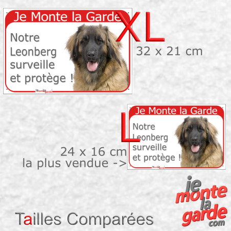 Plaque portail rouge "Je Monte la Garde, notre Leonberg surveille et protège" résiste pluie soleil gel, idée cadeau, 2 Tailles D Plaque portail rouge "Je Monte la Garde, notre Leonberg surveille et protège" résiste pluie soleil gel, idée cadeau, 2 Tailles D