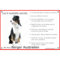 Aussie Tricolore, plaque "Les 8 Souhaits Secrets" 24 cm CDT