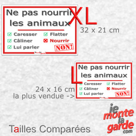 Plaque extérieure “Ne pas nourrir les animaux” Message clair et bienveillant, résiste pluie soleil gel, idée cadeau