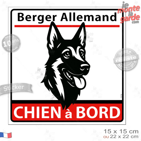 Autocollant voiture dessin "Berger Allemand à Bord" résiste dehors, 2 Tailles Autocollant voiture dessin "Berger Allemand à Bord" résiste dehors, 2 Tailles
