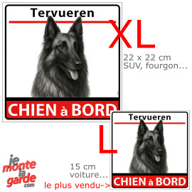 Autocollant voiture dessin "Tervueren à Bord" résiste dehors, 2 Tailles
