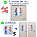 Autocollant WC homme femme humoristique – sticker porte toilettes style bande dessinée, résiste dehors, 2 Tailles D