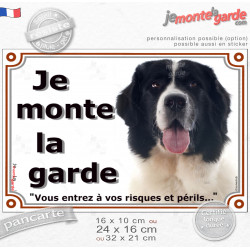 Landseer Tête, Plaque portail "portail Je Monte la Garde, vous entrez à vos risques et périls"photo, résiste pluie soleil gel, i