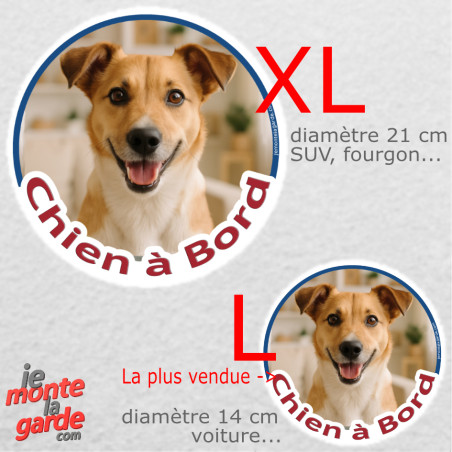 Photo Personnalisable, disque autocollant "Chien à Bord" RACING, 2 Tailles