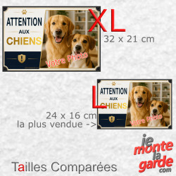 Photo Personnalisable, plaque portail pluriel "Attention aux Chiens" résiste dehors, idée cadeau, 2 Tailles D