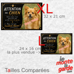 Photo Personnalisable, plaque humour "Attention au Chien de garde Excellente Alarme" résiste dehors, idée cadeau, 2 Tailles D