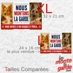 Duo Photos Personnalisables, plaque pluriel "Nous Montons la Garde, vous entrez à vos Risques et Périls" 2 Tailles D
