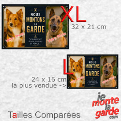 Duo Photos Personnalisables, plaque pluriel "Nous Montons la Garde, vous entrez à vos Risques et Périls" 2 Tailles D