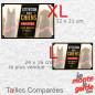 Duo Photos Personnalisables, plaque pluriel "Attention aux Chiens, vous entrez à vos Risques et Périls" 2 Tailles D