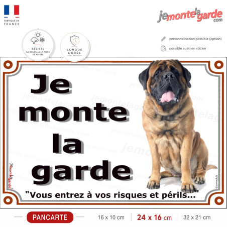 Mastiff, plaque portail "Je Monte la Garde, vous entrez à vos risques et périls" résiste dehors, 3 Tailles D Mastiff, plaque portail "Je Monte la Garde, vous entrez à vos risques et périls" résiste dehors, 3 Tailles D