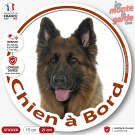 Sticker chien à bord Altdeutscher Schäferhund, Berger Allemand ancien type, photo voiture, résiste pluie soleil gel