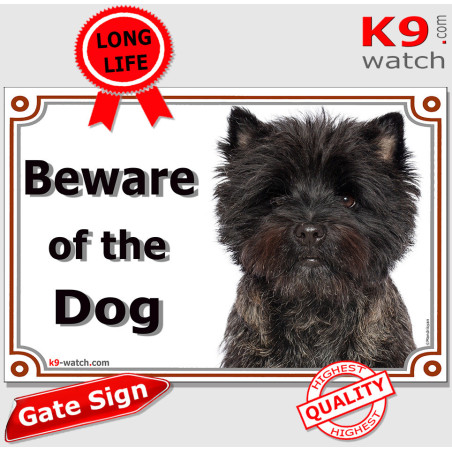 Cairn Terrier Beware of the Dog Gate Sign 24 cm