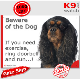 Funny Cavalier King Charles Beware of the Dog Sign | Gate Plaque