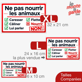 Plaque extérieure “Ne pas nourrir les animaux” Message clair et bienveillant, résiste pluie soleil gel