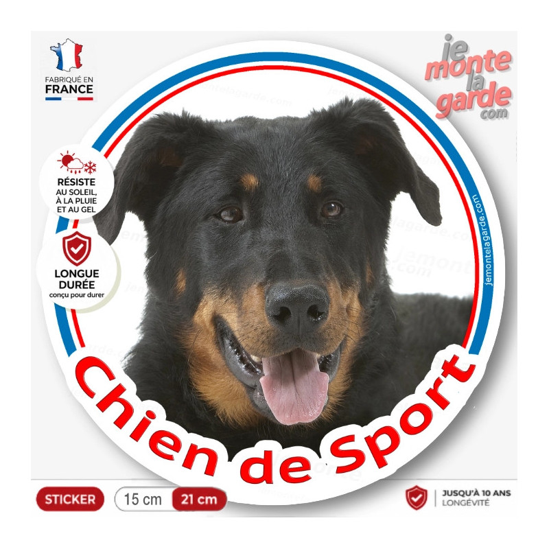 Beauceron noir et feu, Sticker rond "Chien de Sport" Disque photo autocollant berger de beauce, résiste dehors Beauceron noir et feu, Sticker rond "Chien de Sport" Disque photo autocollant berger de beauce, résiste dehors