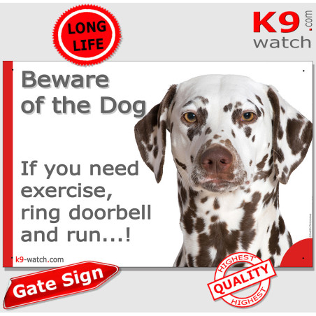 Funny Liver-Spotted Dalmatian Doorbell Warning Sign24 cm