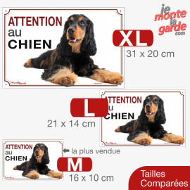 Cocker Anglais, sticker photo "Attention au Chien" résiste dehors, 3 Tailles