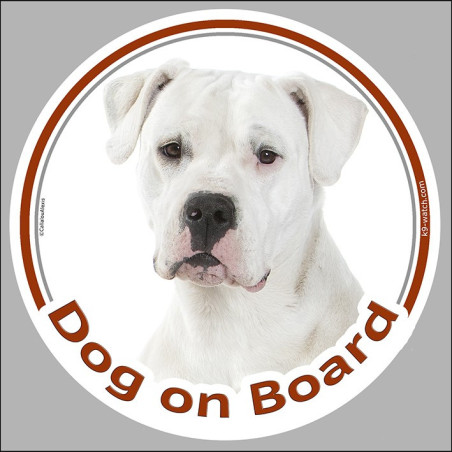 Dogo Argentino "Dog on Board" Sticker 15 cm Dogo Argentino "Dog on Board" Sticker 15 cm
