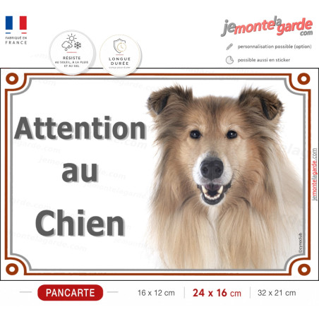 Colley zibeline, plaque portail "Attention au Chien" résiste dehors, 3 Tailles Colley zibeline, plaque portail "Attention au Chien" résiste dehors, 3 Tailles