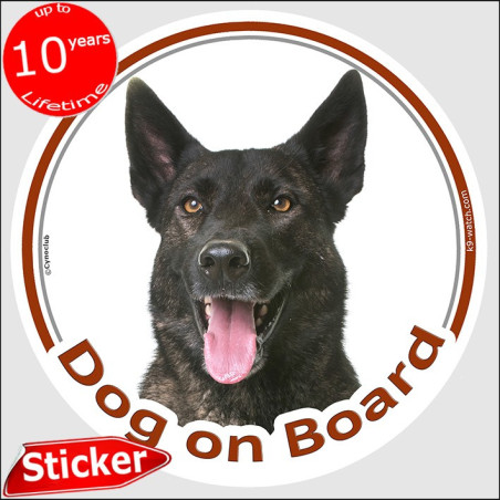 Dutch Shepherd "Dog on Board" Sticker 15 cm Dutch Shepherd "Dog on Board" Sticker 15 cm