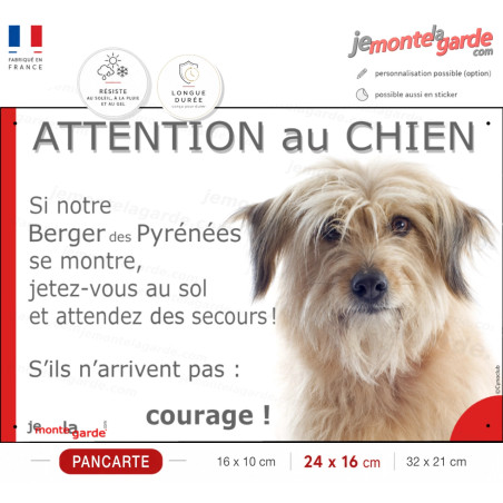 Labrit fauve, plaque humour "Attention au Chien, Jetez Vous au Sol" 3 Tailles Labrit fauve, plaque humour "Attention au Chien, Jetez Vous au Sol" 3 Tailles