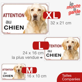 Setter Anglais lemon belton, plaque portail "Attention au Chien" résiste dehors, 3 Tailles