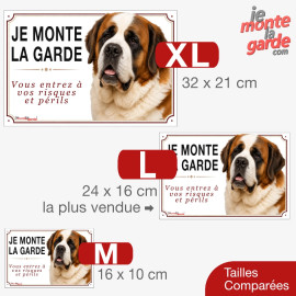 Pancarte portail Saint-Bernard "JE MONTE LA GARDE" résiste dehors, 3 Tailles