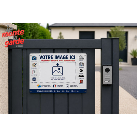 Pancarte personnalisée avec votre image - PVC usage extérieur - 3 Tailles